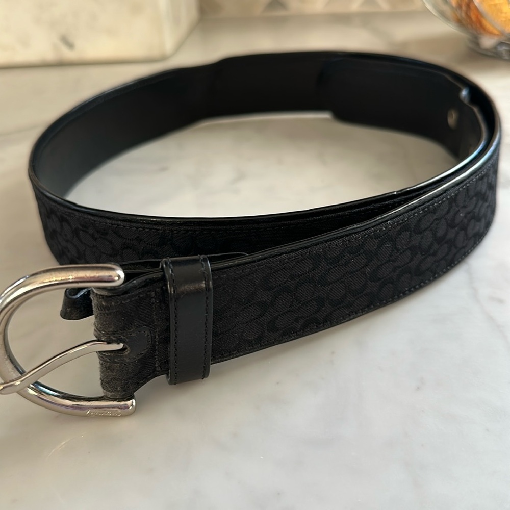 Black womens coach belt